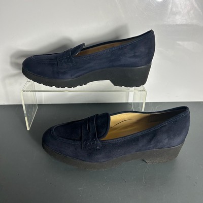 Damen - ELIOT ZED - blaue Wildleder Halbschuhe - Größe 5,5 / 38,5