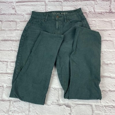 American Eagle Jeans Teens Juniors 0 Mom Straight Corduroy Stretch Pants 26W