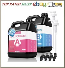 Crystal Clear Epoxy Resin Kit 2 Gallon - No Yellowing No Bubbles for Crafts
