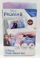 Disney Frozen Twin Size Sheet Set 3 Piece Microfiber Anna Elsa New In Box UNUSED