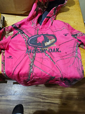 Mossy Oak Girls L 10-12 Pink Camo Pullover Hoodie Long Sleeve Polyester