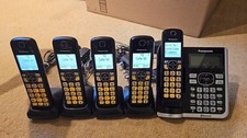 Panasonic KX-TGF570 5 Handset Cordless Phone With Link2Cell Black