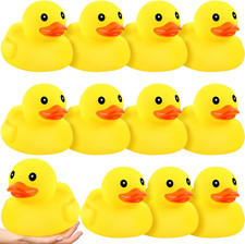 12 Pcs Large Yellow Rubber Ducks Bulk Large Duck Squeak Rubber Bathtub Floating