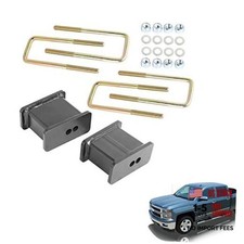 4 Inch Rear Lift Blocks Kit With 9.5in Ubolts Repalcement For Silverado 1500