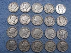 20 MERCURY DIMES WITH DATES    lot 14