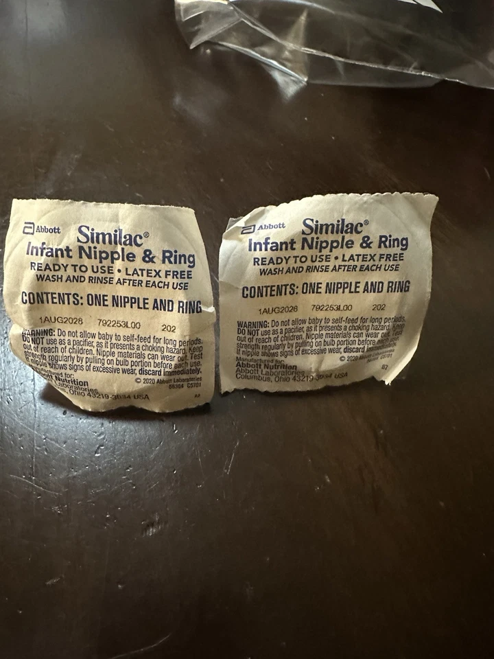 Juego de 9 pezones y anillos de flujo lento Similac diseñados para pezones de un solo orificio Foto 2 de 3