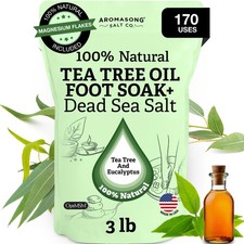 Tea Tree Foot Soak with Magnesium Flakes and Dead Sea Foot Soaking Salts - Pe...