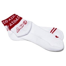 Delta Sigma Theta Bootie White Ankle Socks