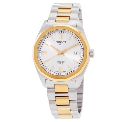 Tissot PRC 100 Solar Quartz Silver Dial Ladies Watch T151.822.22.031.00