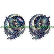 Mystical Moon Fairy Vinyl Decal Sticker 2 Pack A