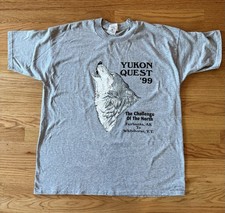 Vintage 1999 Y2K Yukon Quest T Shirt Men&rsquo;s XL Sled Dog Race Graphic Husky Alaska