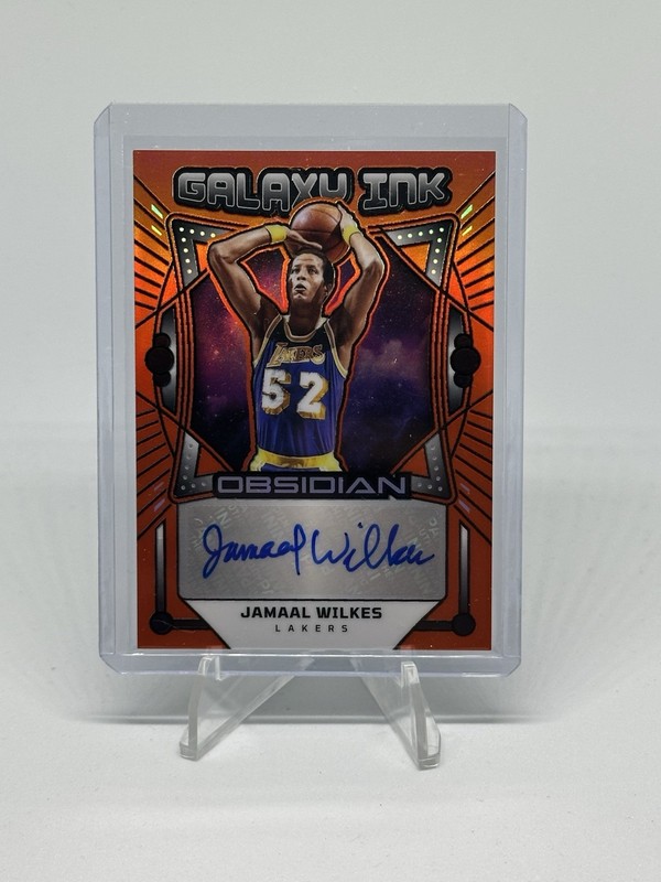 2024-25 Panini Obsidian Jamaal Wilkes Orange Galaxy Ink Auto /99 LA Lakers
