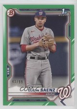 2021 Bowman Draft Green 43/99 Dustin Saenz #BD-14 1k5