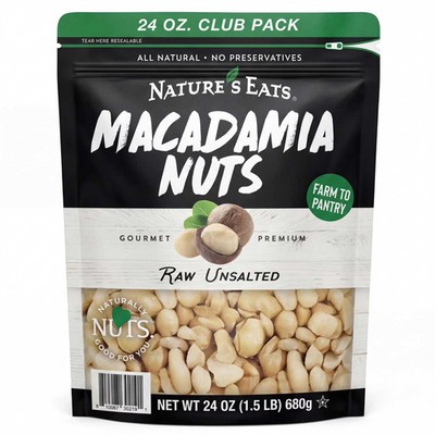 Nature's Eats Macadamia Nuts, 24 Ounce
