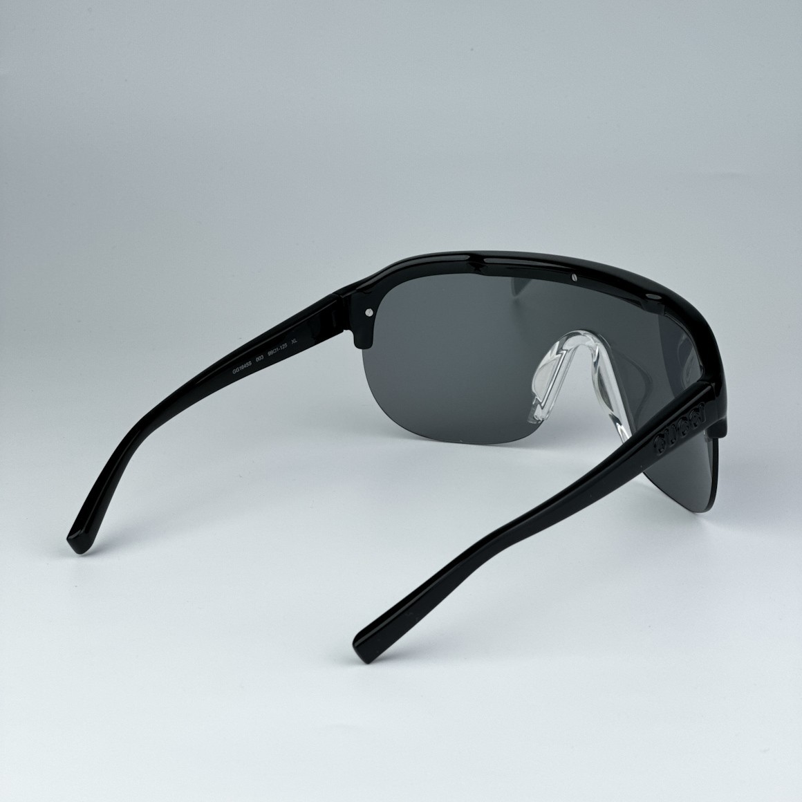 Gucci Men Sunglasses Black Grey Silver Mirrored Mask GG1645S 003