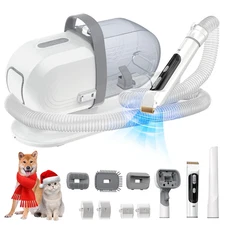 Professional Pet Grooming Vacuum with 5-in-1 Kit and High Suction Power