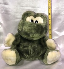 Snuggle Toy Hand Puppet Green Frog Soft Plush Vintage 1999 Stuffed Animal