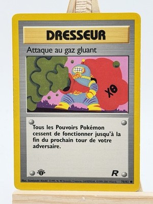 Dresseur Pokemon ATTAQUE AU GAZ GLUANT 78/82 Wizards Edition 1 LP