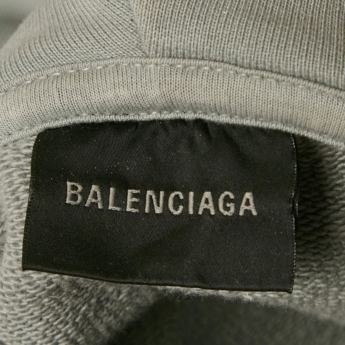 Balenciaga Grey Logo Embroidered Cotton Hoodie M | eBay