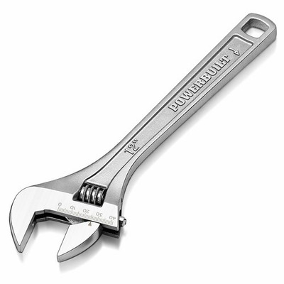 Powerbuilt 12 Inch Wide Jaw Adjustable Wrench - 644043