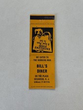 Bills Diner Secaucus New Jersey Vintage Matchbook Cover N