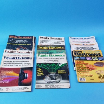Lot Of 9 Vintage Popular Electronics And other electronic Magazine 70s and 80s