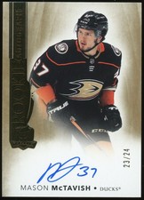 2021 The Cup Mason McTavish Rookie Gold Foil Auto /24 #156 Anaheim Ducks