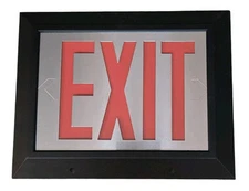15 Hard-Wired EXIT Signs - Aluminum With Red Letters