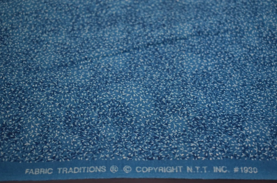 34" x 45" TELA DE ALGODÓN TONAL VERDE AZULADO Edredón Artesanal LEAFY VID FLORAL Fondo Foto 2 de 2