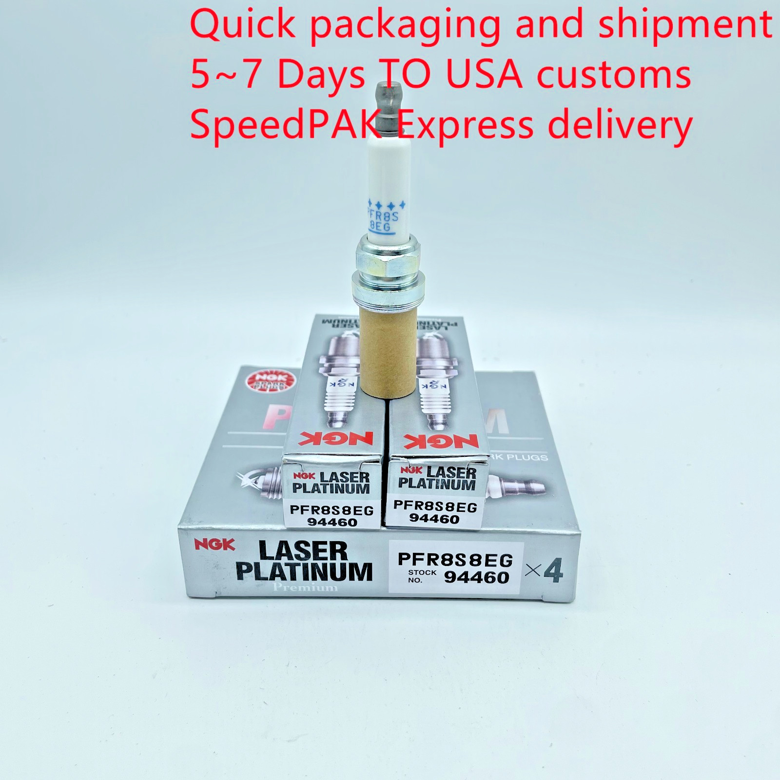 Set of 6 Pre-Gapped Spark Plugs NGK Laser Platinum Resistor PFR8S8EG 94460