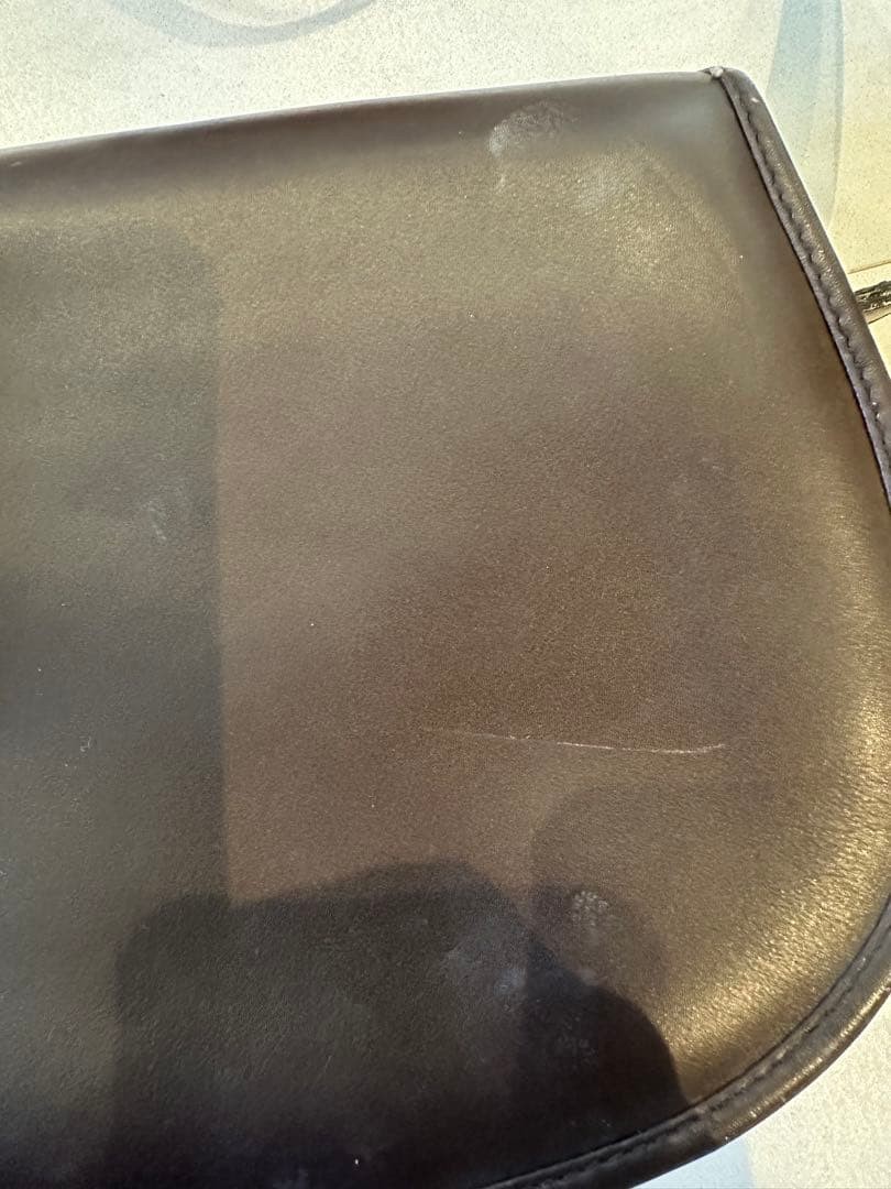 GUCCI Crossbody Shoulder Bag Leather Brown Gold Hardware Vintage Logo From Japan thumbnail 7