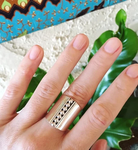 Cuff Ring Solid 925 Sterling Silver Band& Statement Ring Handmade Ring All size