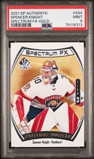 2021-22 SP Authentic Spectrum FX Gold #S94 Spencer Knight RC 50/50 - PSA 9 MINT