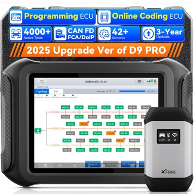 2025 XTOOL D9S PRO Full Diagnostic Bidirectional Scanner Programming AutoAuth