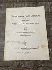 Contemporary Piano Literature Book 1 Song Book