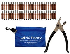 50 each C1/4 Cleco Fasteners Made in USA with Cleco Pliers  Pouch