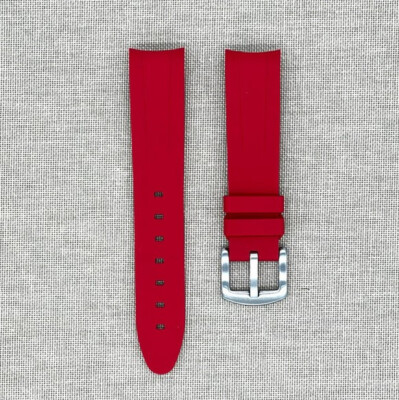 Tempomat 21mm Rot Gummiband Für Rolex Oyster Perpetual 41mm, Datejust 41mm