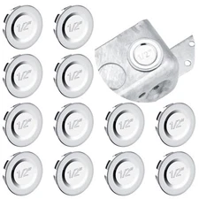 12 Pcs 1/2 Inch Knockout Seal Electrical Box Plugs Round Steel Removable Plugs