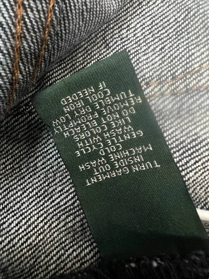 VTG Ralph Lauren Jeans Co Denim Jean Skirt Knee Length Sz 14 Y2K Logo Preppy - Image 4 of 4