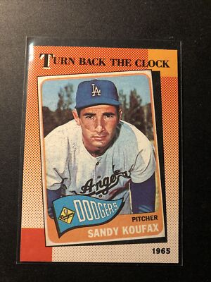 1990 Topps - Turn Back the Clock #665 Sandy Koufax MT Condition | eBay