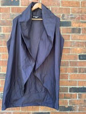 Unique Bryn Walker Lagenlook Vest Jacket Womens Xl Purple Open Front Soft Shell