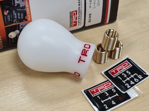 Pomello cambio TRD - 5/6 velocità - BIANCO - TOYOTA SUPRA CELICA GT4 MR2 Soarer GR