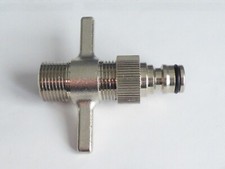 Adapter Reinigungsadapter Zapfanlage Zapfhahn FLÜGELSCHRAUBE und GARDENA 