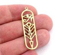 Ethnic Eye Charms Pendant Raw Brass, 44x12mm ...