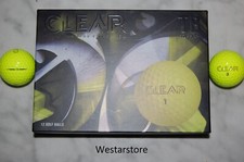 CLEAR TOUR BLACK 1 DOZEN YELLOW GOLF BALLS Free 2 Dozen Tees
