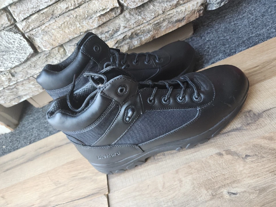 DieHard 6 英寸男式软头工作靴-黑色 12 D 码防滑结构 — 第 3/4 张图片