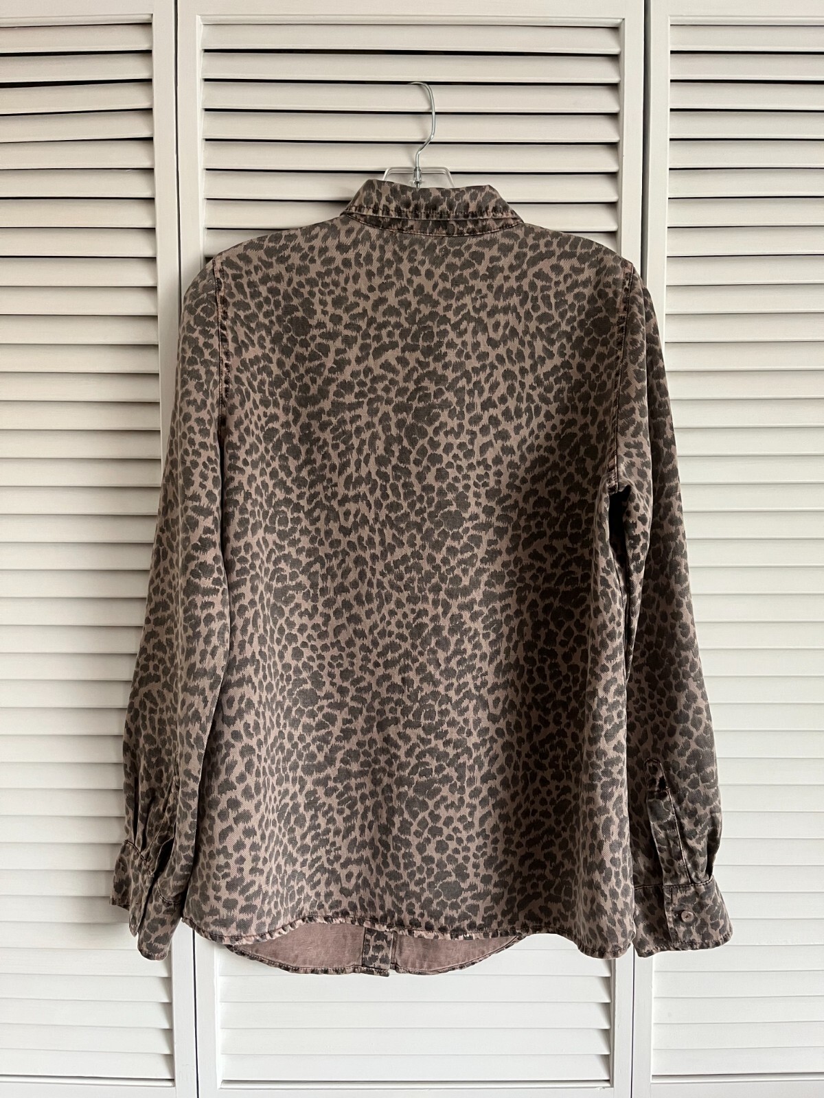 Monrow Mini Leopard Basic Shirt brown women’s med… - image 5