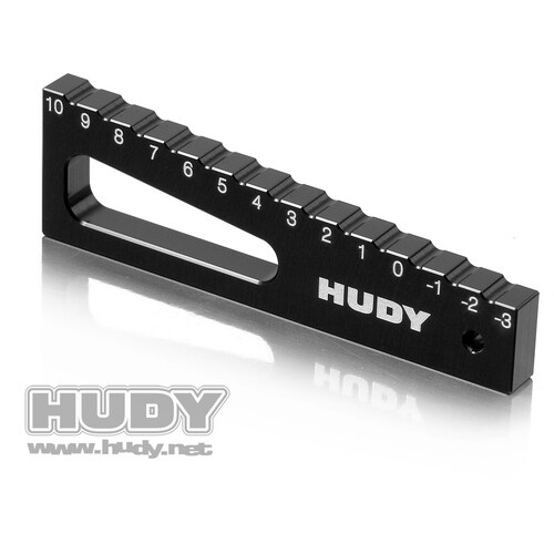 HUDY CHASSIS DROOP GAUGE -3 TO 10 MM FOR 1/8 CARS 20 MM - HD107711 - Bild 1 von 1