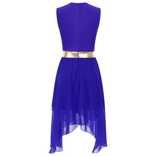 Mujeres Color Bloque Adoración Alabanza Baile Vestido Sin mangas Dobladillo Irregular Vestidos - Imagen 26 de 44