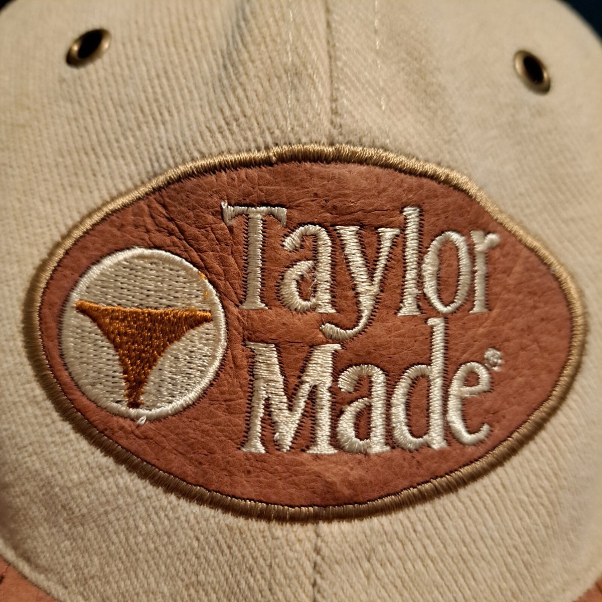 Vintage 90s Taylor Made Leather Strapback Golf Hat Cap Find Your 